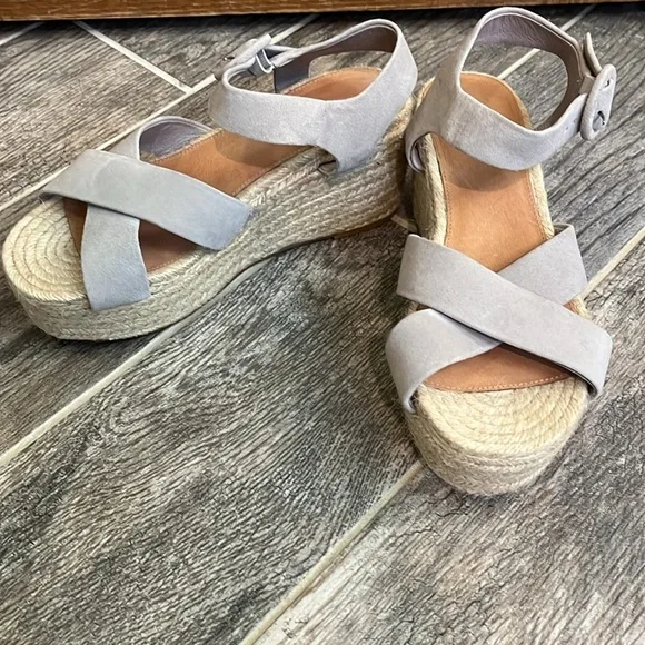 GUC Halogen Emery Gray Suede Platform Espadrille, size 7.5 - Picture 5 of 8